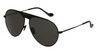 GUCCI GG0908S Zwart glanzend Hoekaanzicht