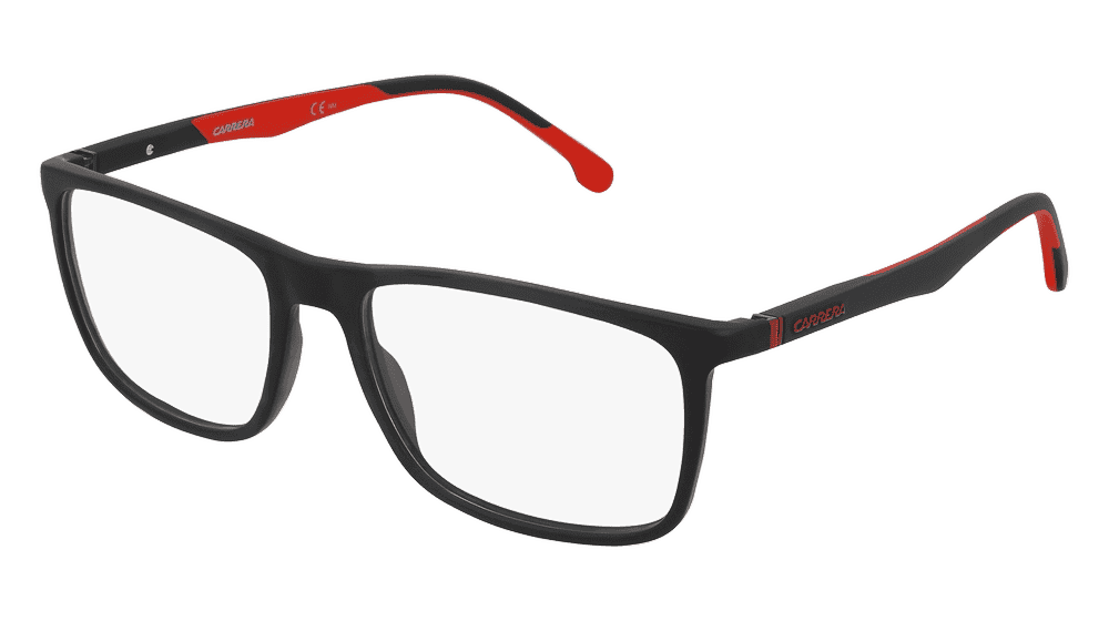 Carrera 8862 Rouge noir Vue d'angle