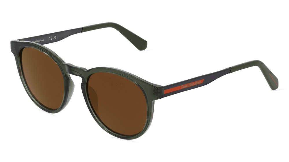 CALVIN KLEIN CKJ22643S Olive transparent Vue d'angle