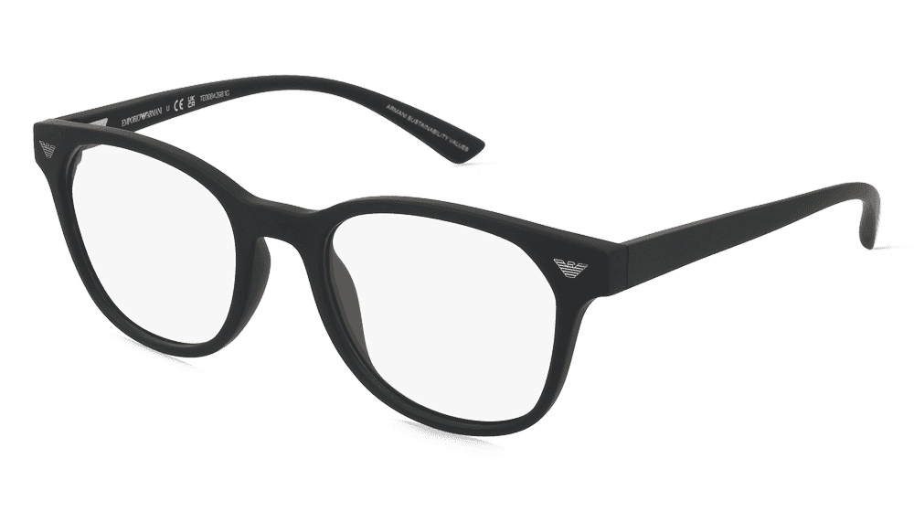 Emporio Armani 0EA3240U Noir mat Vue d'angle