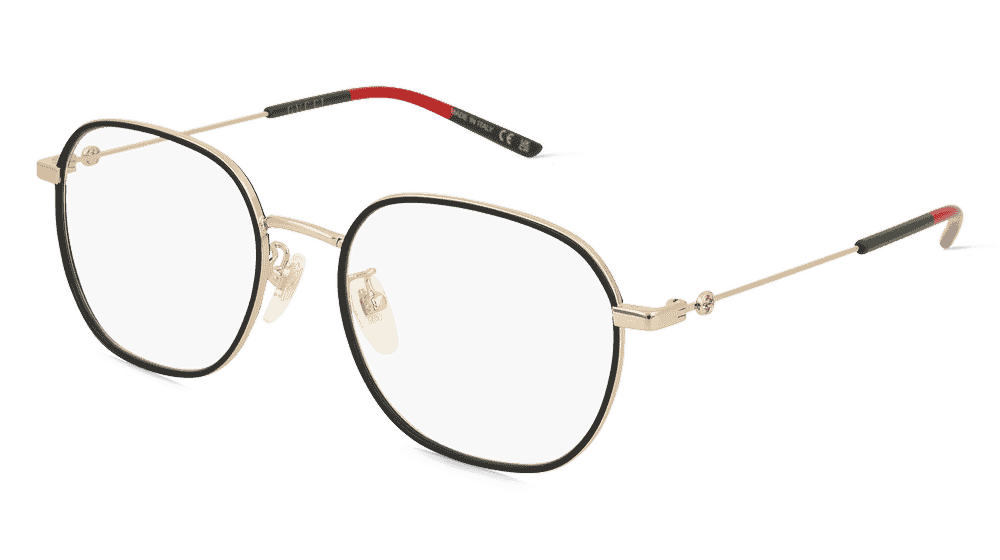 Gucci GG 1198OA Noir or Vue d'angle