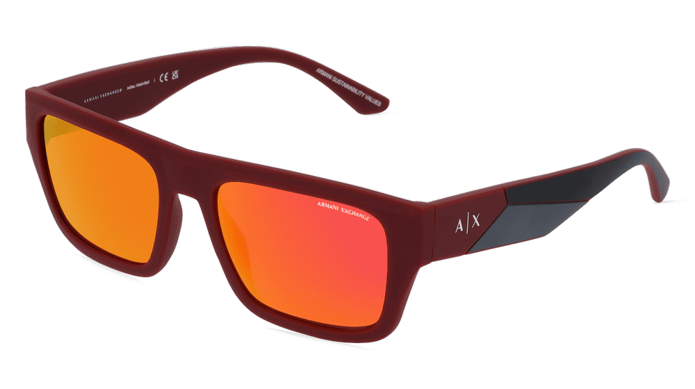 EMPORIO ARMANI AX4124SU Rouge mat Vue d'angle
