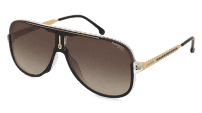Carrera 1059/S Noir or Vue d'angle