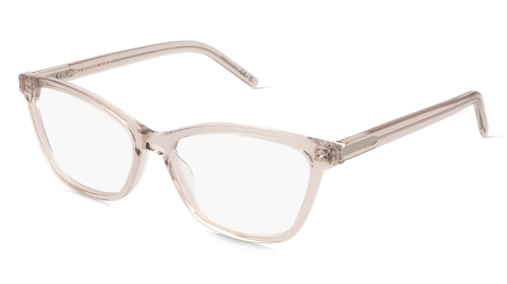 Saint Laurent SL M128 Beige transparent Vue d'angle