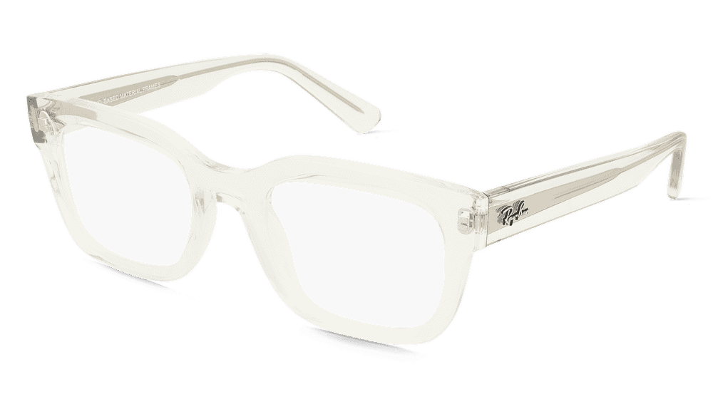 Ray-Ban 0RX7217 CHAD Blanc transparent Vue d'angle