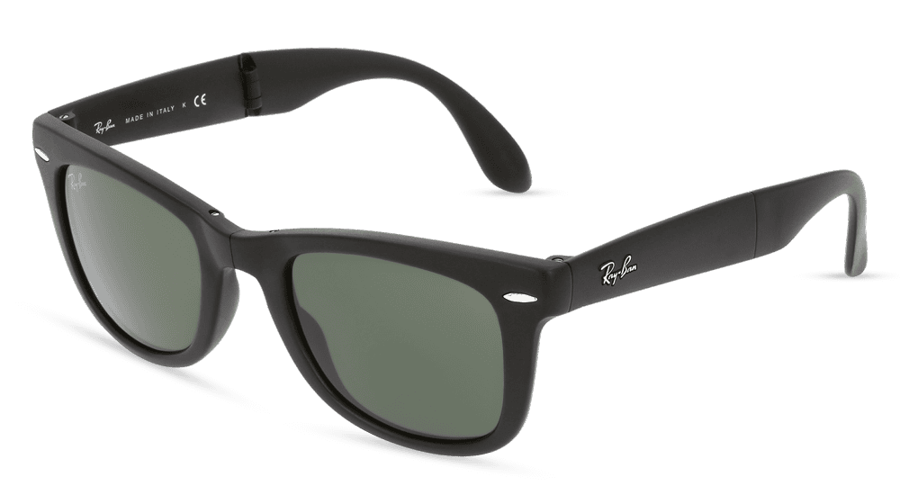 RAY-BAN RB 4105 FOLDING WAYFARER Noir Vue d'angle