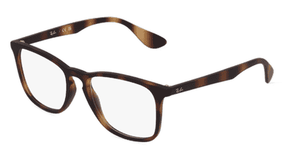 RAY-BAN RX7074 zwart Hoekaanzicht