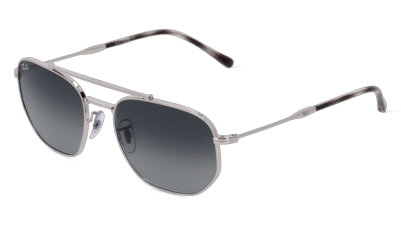 Ray-Ban RB 3707 Zilver glanzend Hoekaanzicht