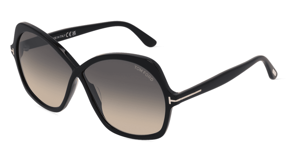 Tom Ford FT1013 ROSEMIN Noir brillant Vue d'angle