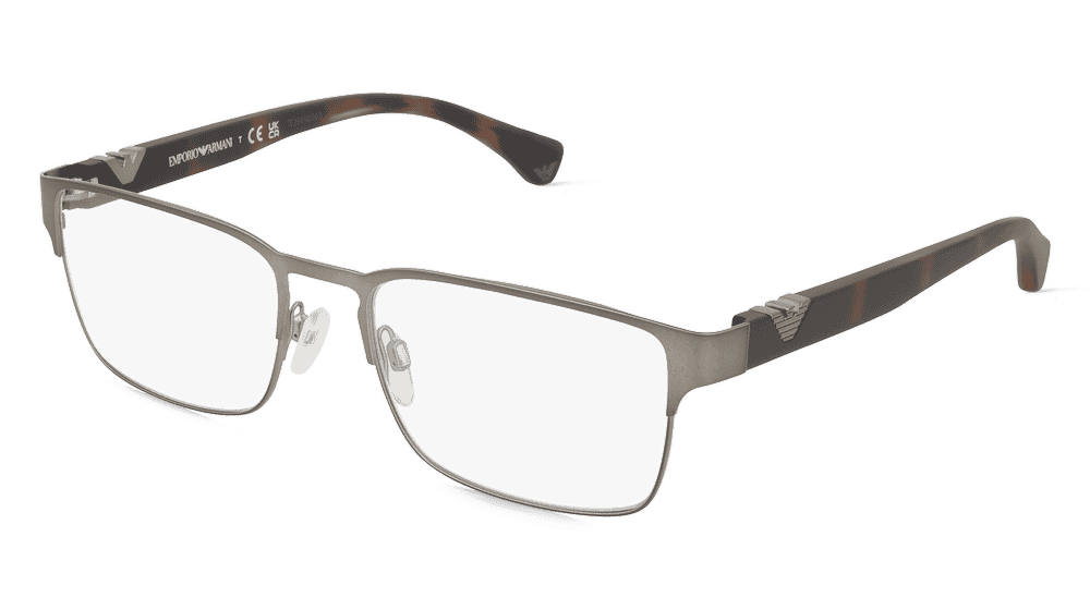 Emporio Armani EA1027 Gris gun mat Vue d'angle