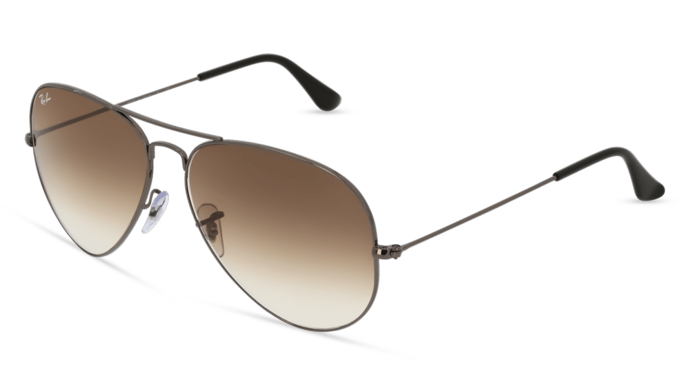 RAY-BAN RB 3025 AVIATOR LARGE METAL Gris gun Vue d'angle