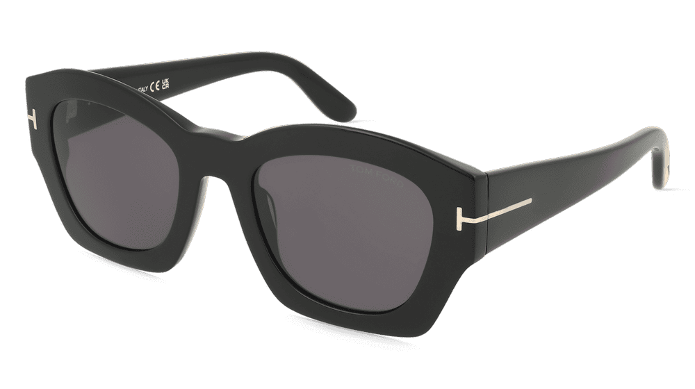 Tom Ford FT1083 GUILLIANA Zwart glanzend Hoekaanzicht