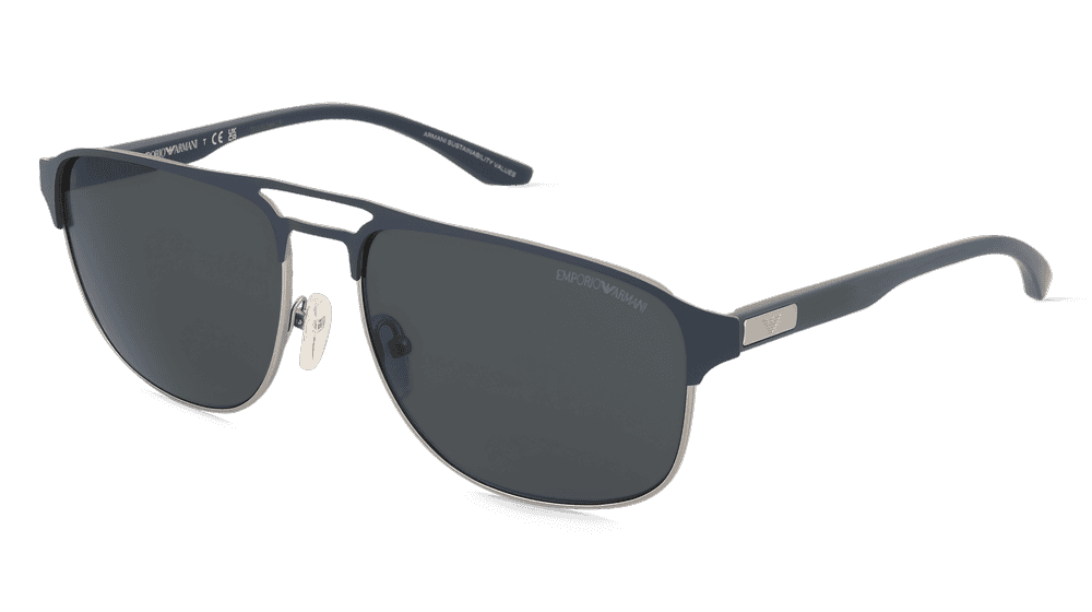 Emporio Armani EA2144 Argenté mat Vue d'angle