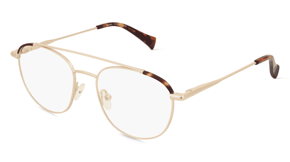 Fielmann OU 058 FLEX FA goud havana Hoekaanzicht