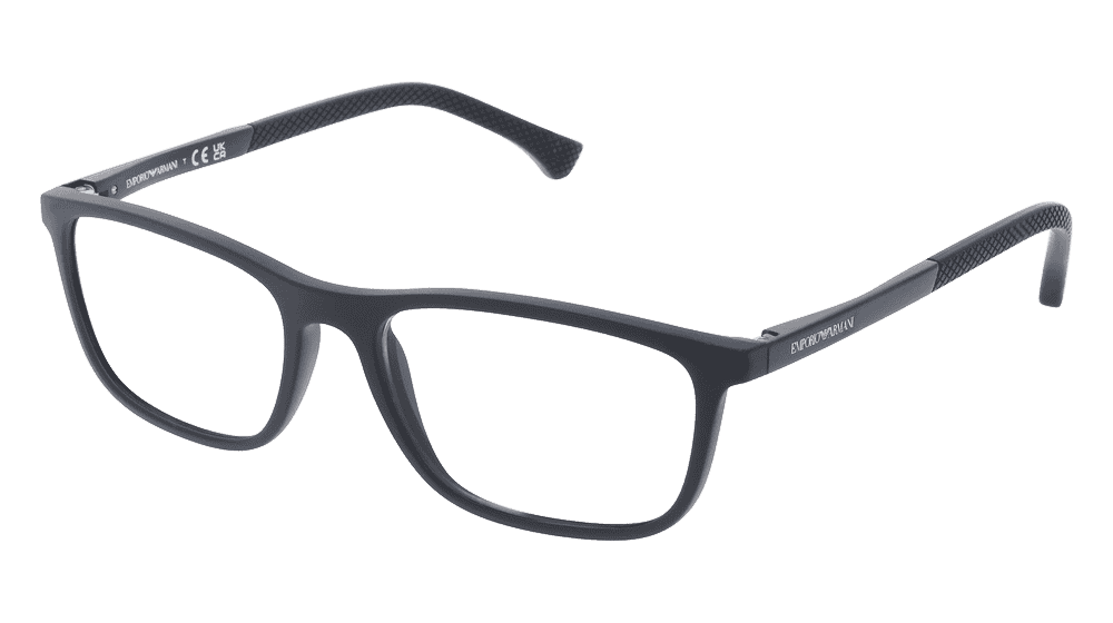 Emporio Armani EA3069 Noir mat Vue d'angle