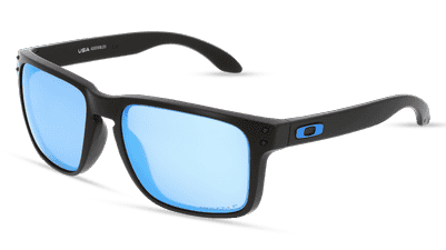 OAKLEY OO9417 HOLBROOK XL Noir brillant Vue d'angle