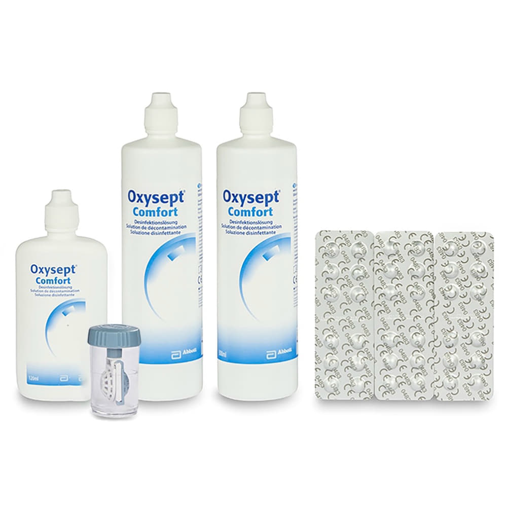 Oxysept Comfort 2x300ml + 120ml + 72 Tabletten