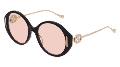 GUCCI GG1202S Zwart glanzend Hoekaanzicht