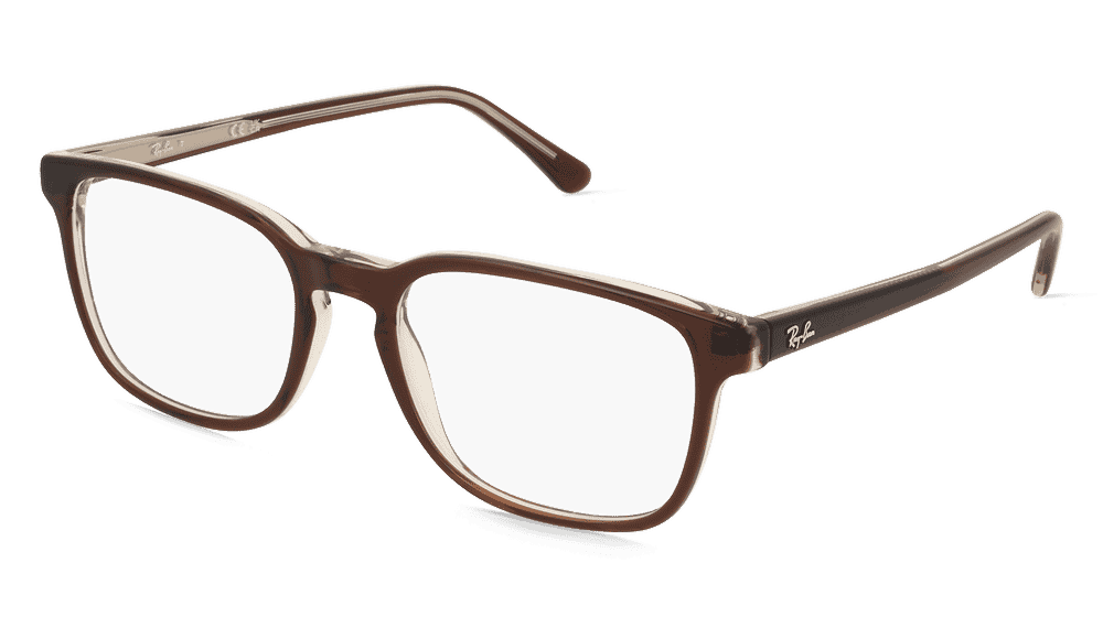 Ray-Ban 0RX5418 Marron clair Vue d'angle