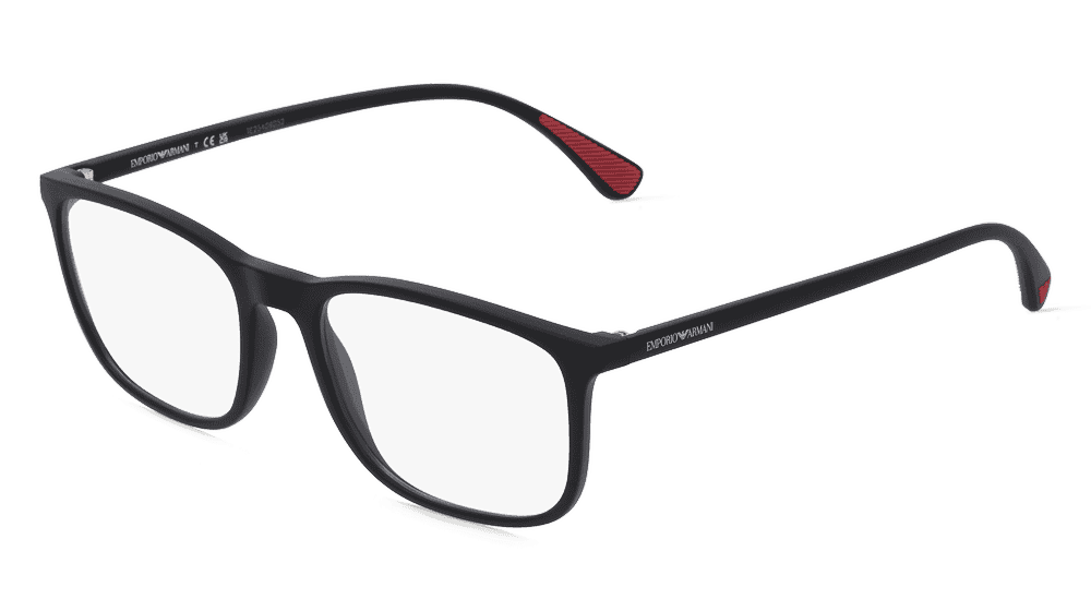 Emporio Armani EA3177 zwart mat Hoekaanzicht