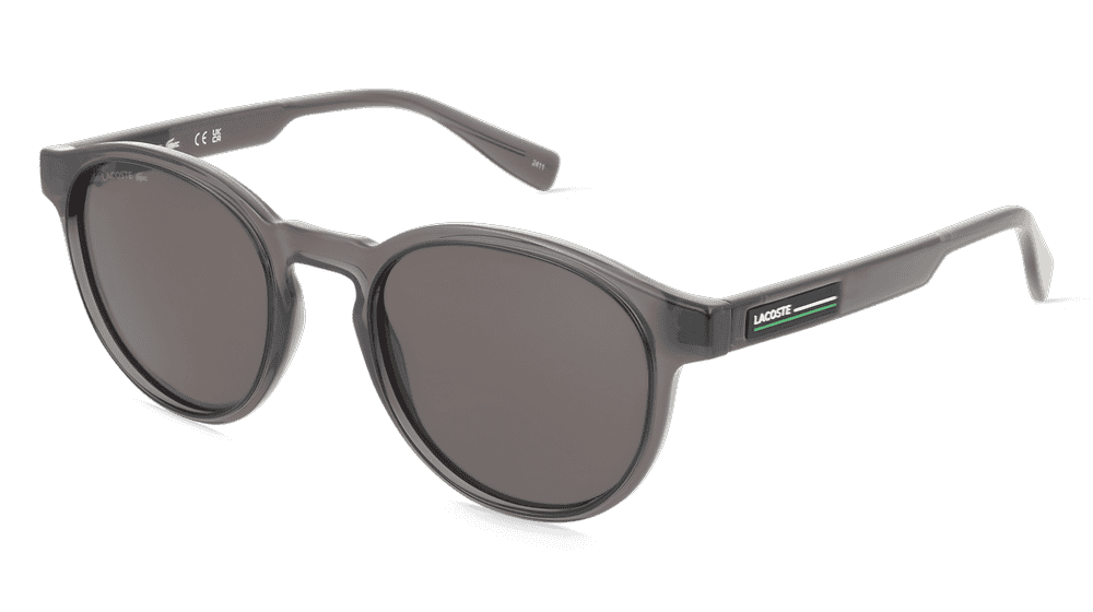 Lacoste L6055S Gris transparent Vue d'angle