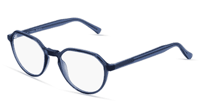 Fielmann ABC 068 CL blauw transparant Hoekaanzicht