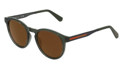 CALVIN KLEIN CKJ22643S Olive transparent Vue d'angle
