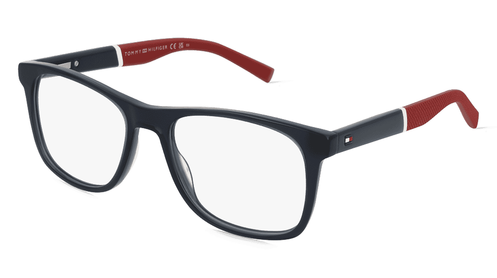 Tommy Hilfiger Eyewear TH 2046 Blauw rood Hoekaanzicht