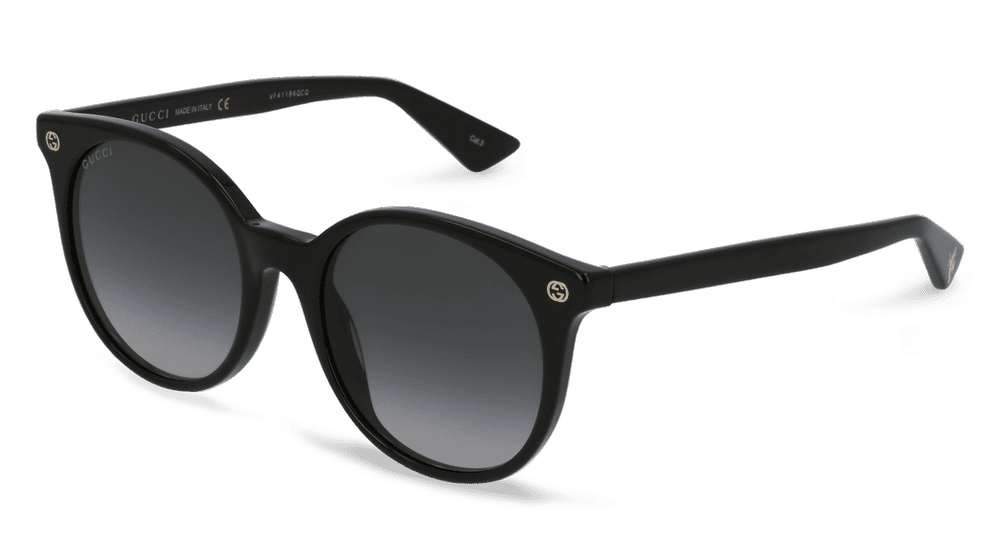GUCCI GG0091S Noir brillant Vue d'angle