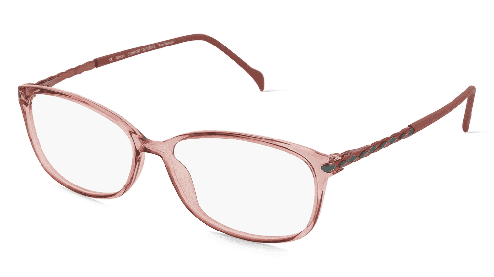 Fielmann COMFORT 126 FLEX CL Lilas transparent Vue d'angle