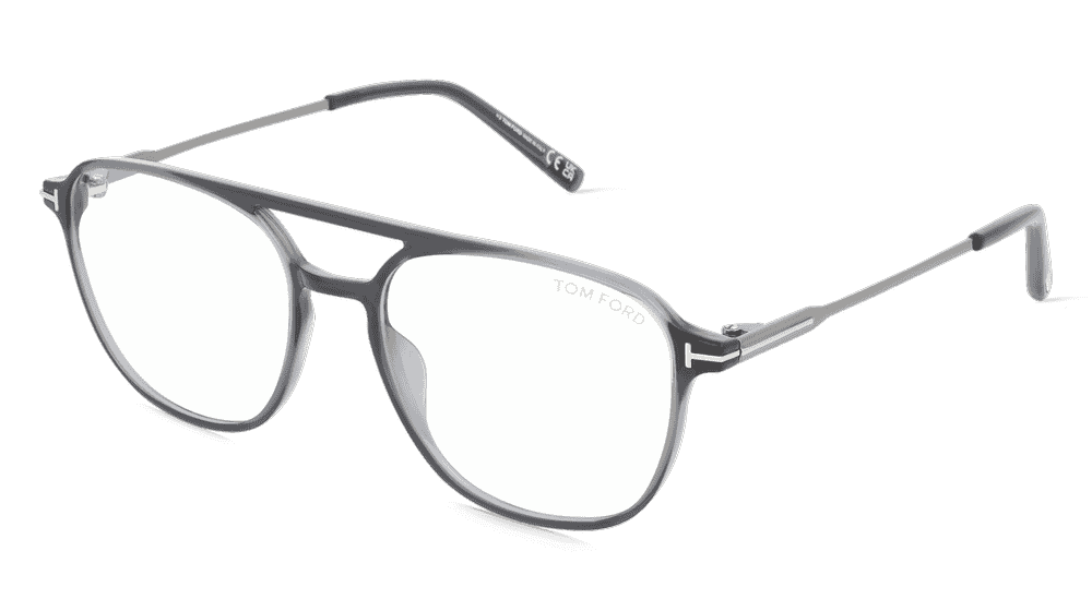 Tom Ford FT5874-B grijs Hoekaanzicht