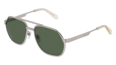 Gucci GG0981S Zilver glanzend Hoekaanzicht