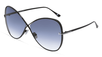 Tom Ford FT0842 zwart Hoekaanzicht