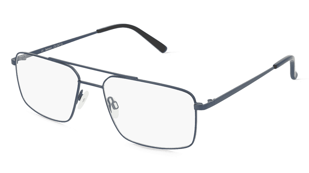Fielmann OU 047 CL Bleu mat Vue d'angle