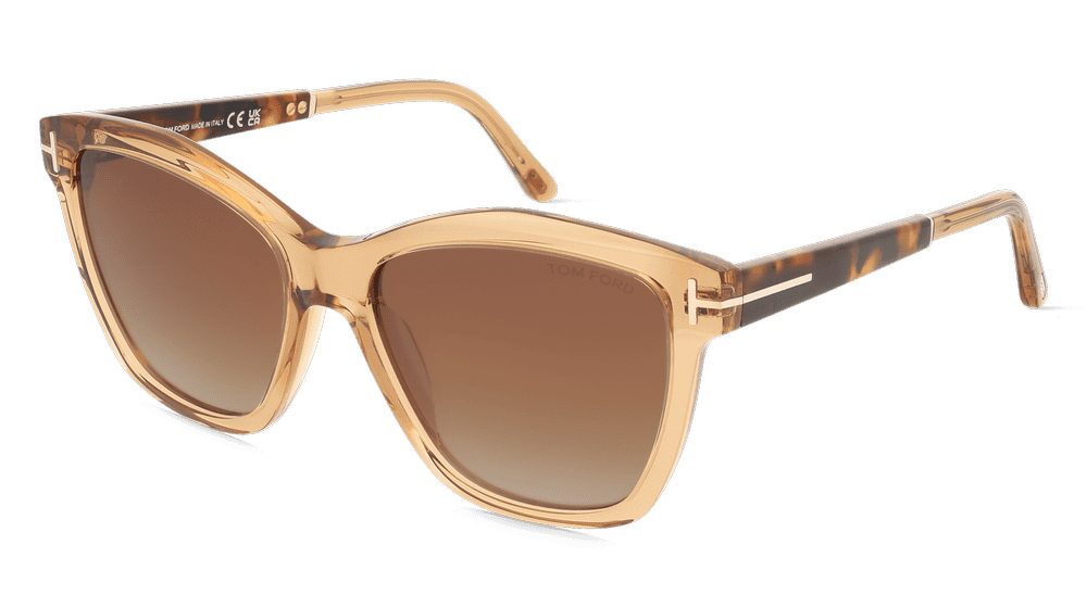 Tom Ford FT1087 LUCIA Marron clair Vue d'angle
