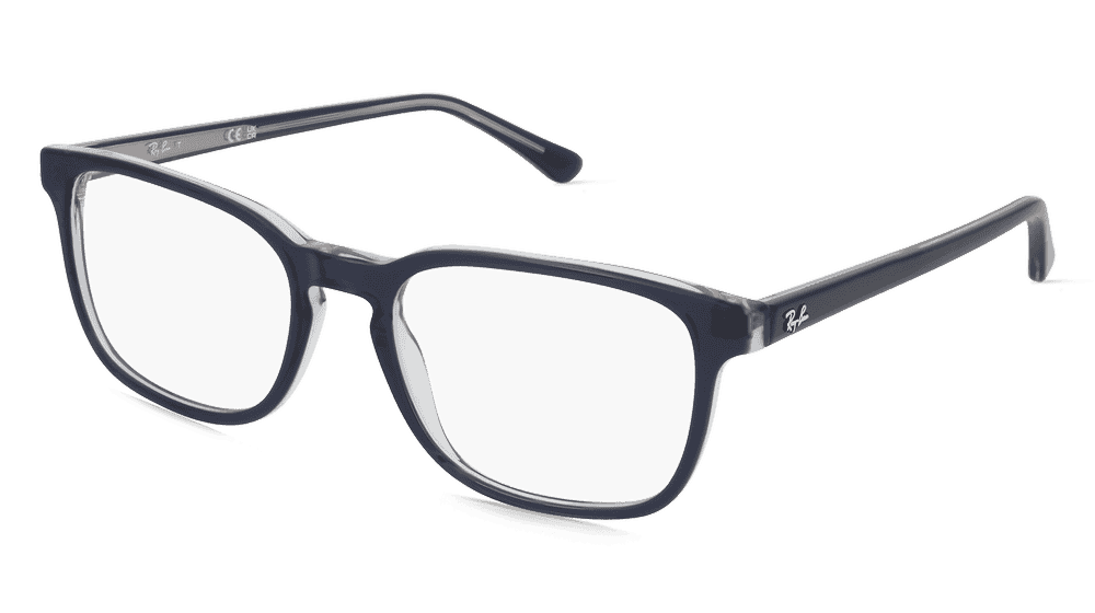 Ray-Ban 0RX5418 Bleu transparent Vue d'angle