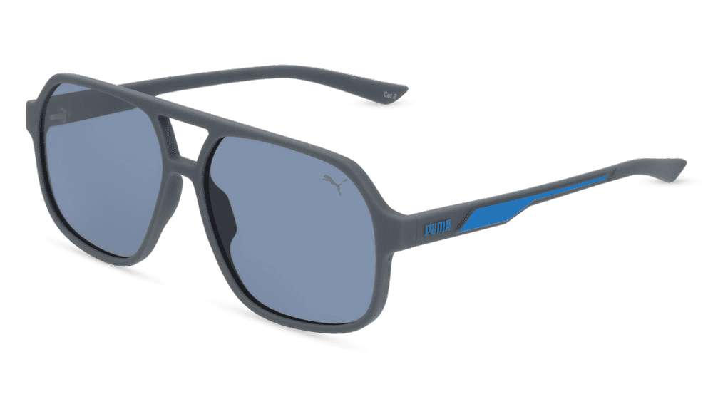 PUMA PU0368S Grijs mat Hoekaanzicht