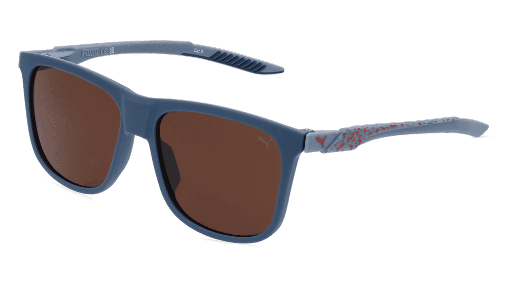 PUMA PU0395S blauw mat Hoekaanzicht