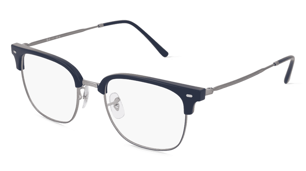 Ray-Ban RX7216 Gris gun bleu Vue d'angle