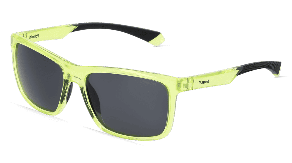 POLAROID PLD 7043/S Vert transparent Vue d'angle