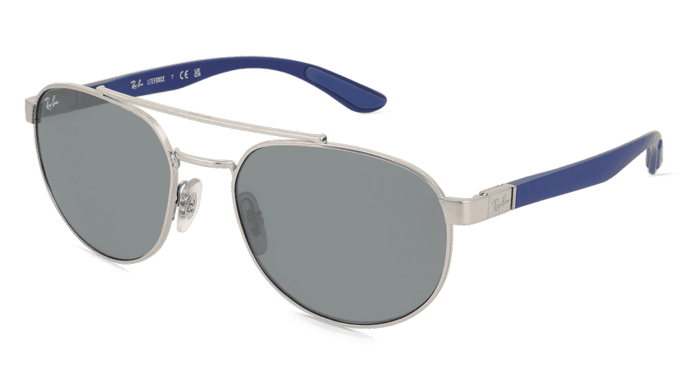 Ray-Ban 0RB3736 Argenté Vue d'angle