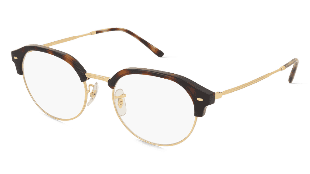 Ray-Ban RX7229 Doré Havane Vue d'angle