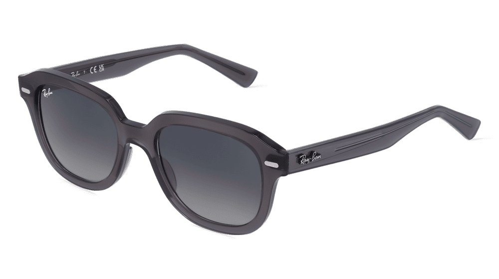 Ray-Ban RB4398 Gris bleu Vue d'angle