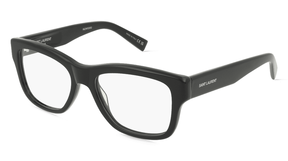 Saint Laurent SL 677 SCRIPT Noir transparent Vue d'angle