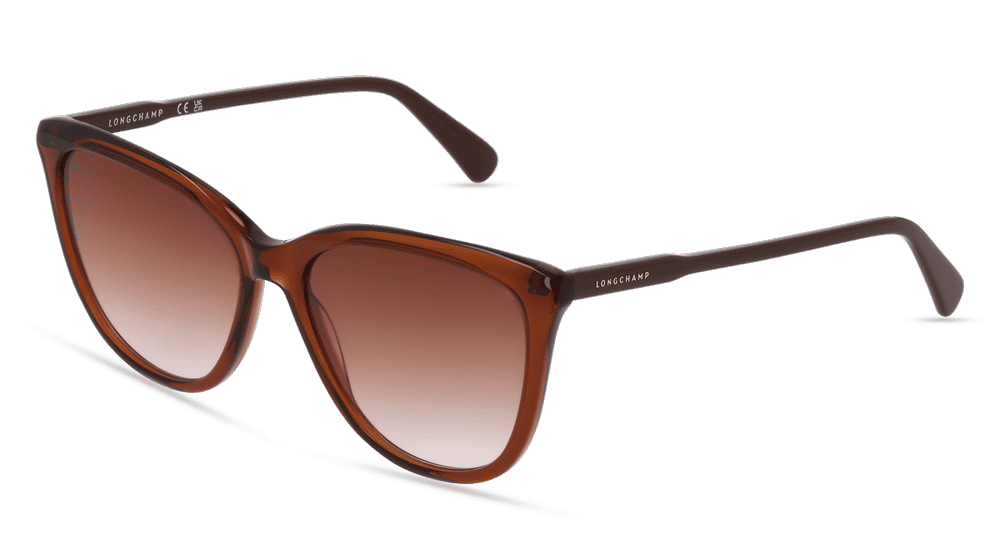 LONGCHAMP LO718S bruin transparant Hoekaanzicht