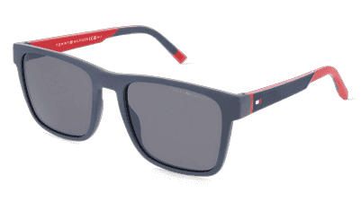 Tommy Hilfiger TH 2144/S Bleu rouge Vue d'angle