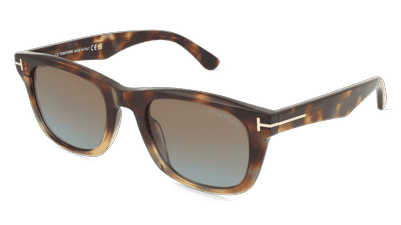 Tom Ford FT1076 KENDEL Havanna foncé Vue d'angle