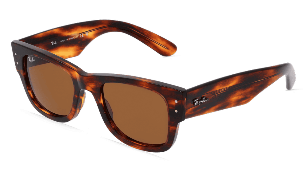 RAY-BAN RB0840S Havanna rayé Vue d'angle