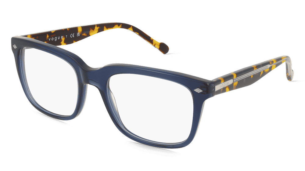 Vogue 0VO5572 Bleu transparent Vue d'angle