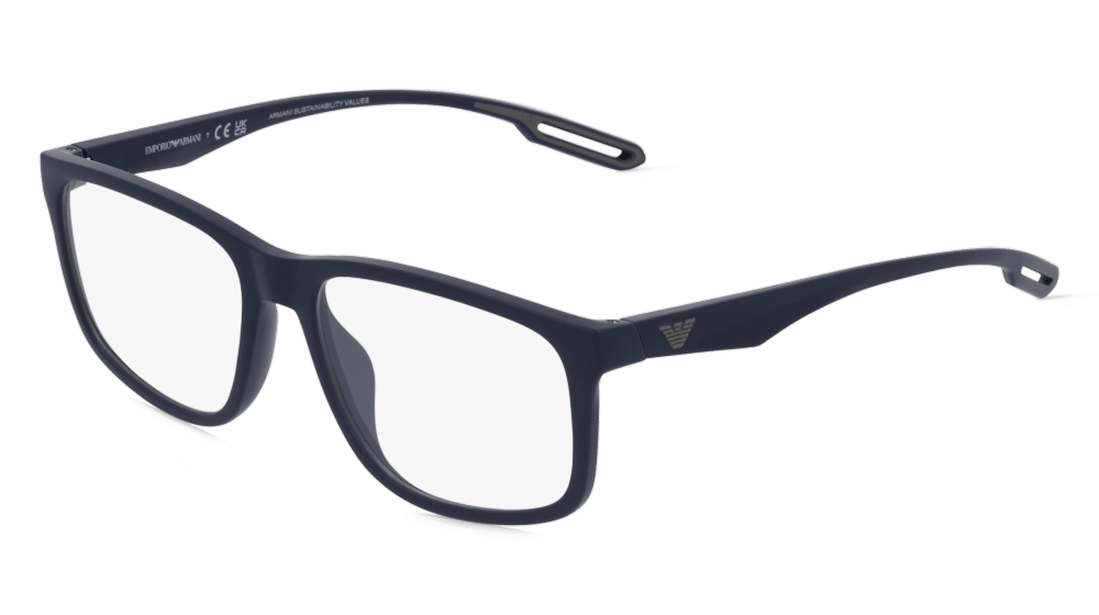 Emporio Armani EA3209U Bleu mat Vue d'angle